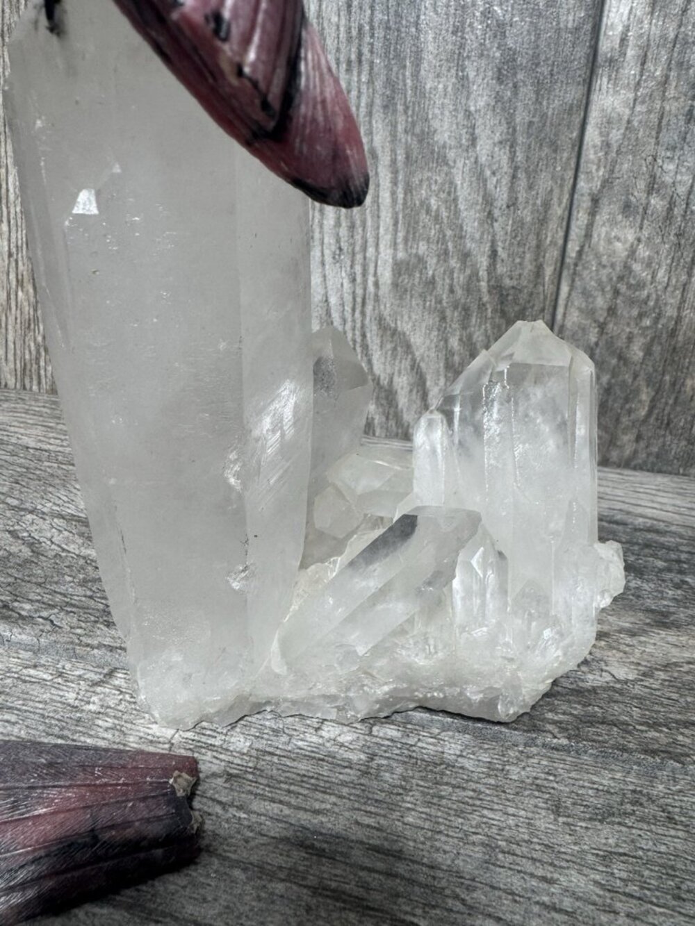 HandCarved Bird Rhodonite Crystal Quartz Damaged 3 pieces Gem Figurine 10.5” - Picture 7 of 10